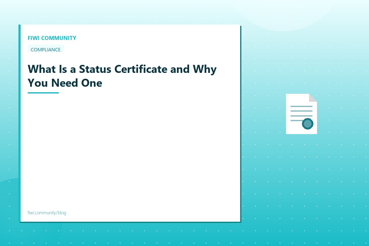 Status certificate document for Jamaican strata corporation due diligence